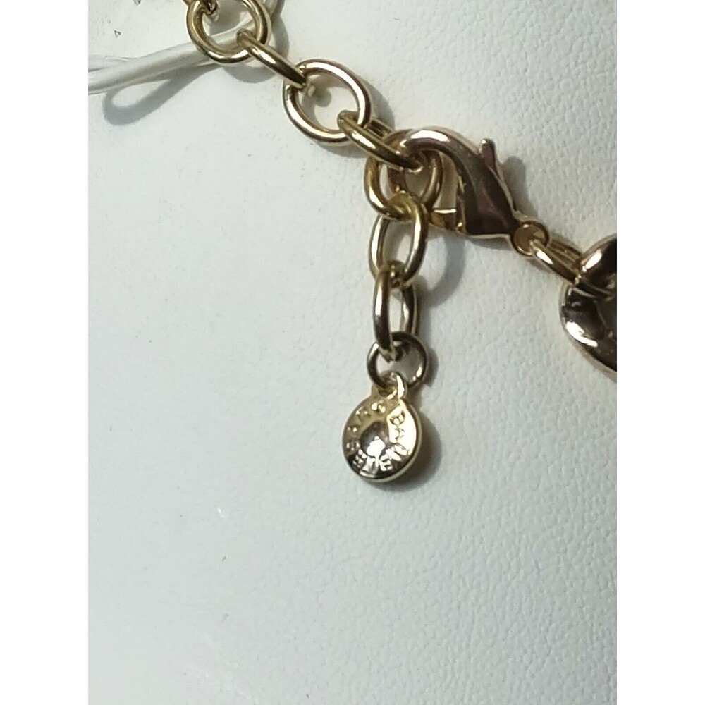 Baublebar Beige Brown Marbled Gold Tone Chain Link Chunky Statement Necklace - Picture 5 of 6